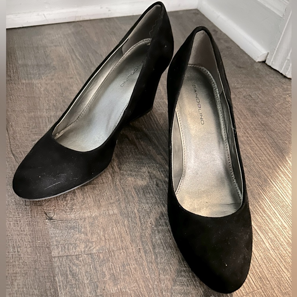 Black Wedge Heels